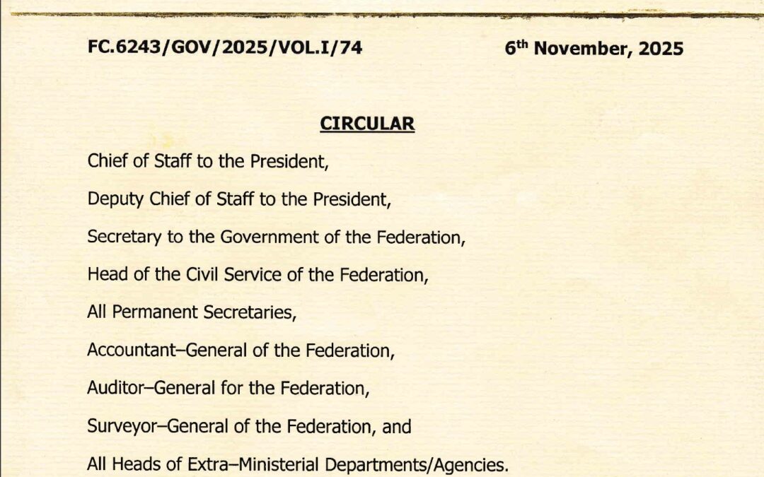RE UPDATE ON 2025 DIRECTORATE LEVEL PROMOTION EXAMINATIONS (ACCREDITED CANDIDATES) | PROF. TUNJI OLAOPA | 6TH NOVEMBER 2025