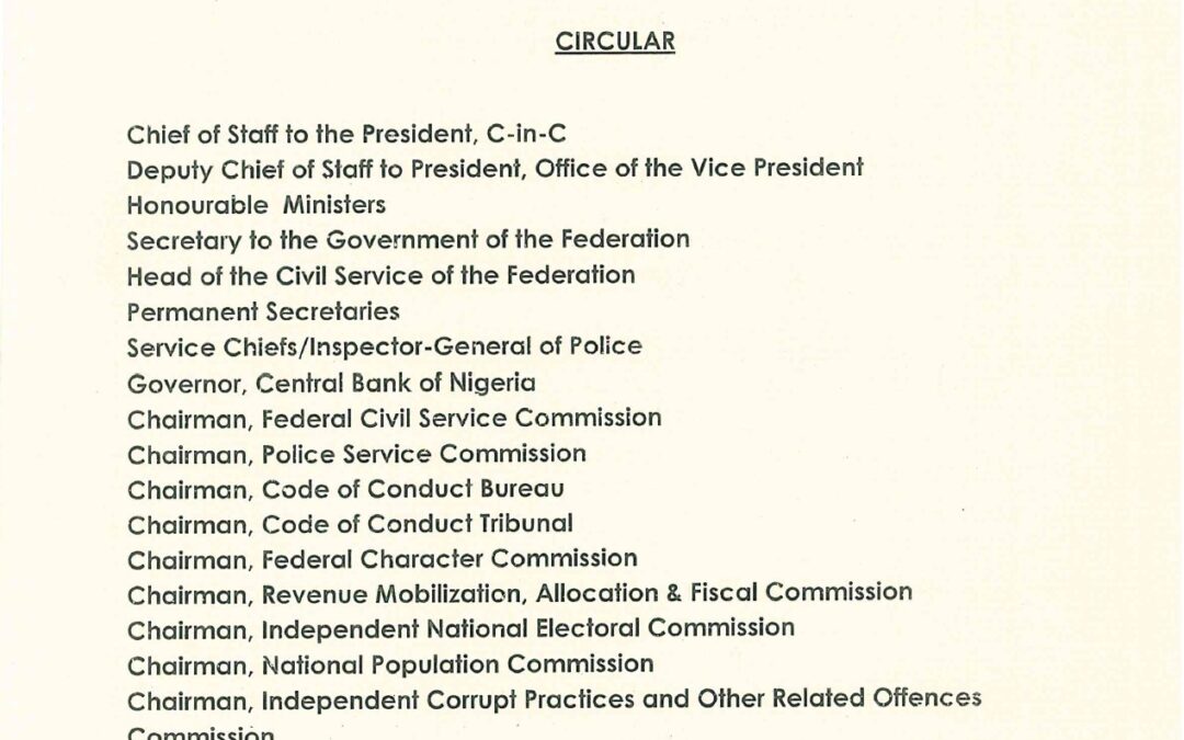 DEPLOYMENT OF OFFICERS IN VARIOUS CADRES GL 07 – 17 UNDER THE POOL OF THE OFFICE OF THE HEAD OF THE CIVIL SERVICE OF THE FEDERATION | BINYEREM CHIGBOWU UKAIRE | 10TH DECEMBER 2025